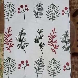 Geometry festive Red and Green Holidsy Kitchen Towels